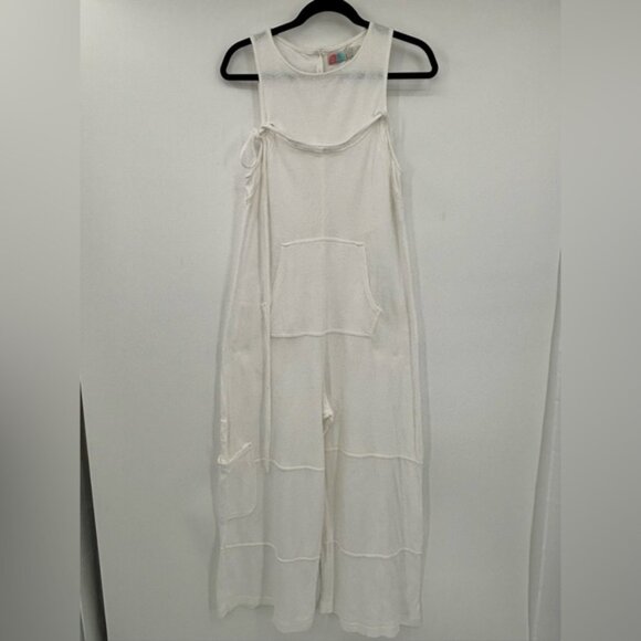 Free Poeple Beach Cotton  Linen Blend One Piece Jumpsuit Size S - Picture 2 of 12